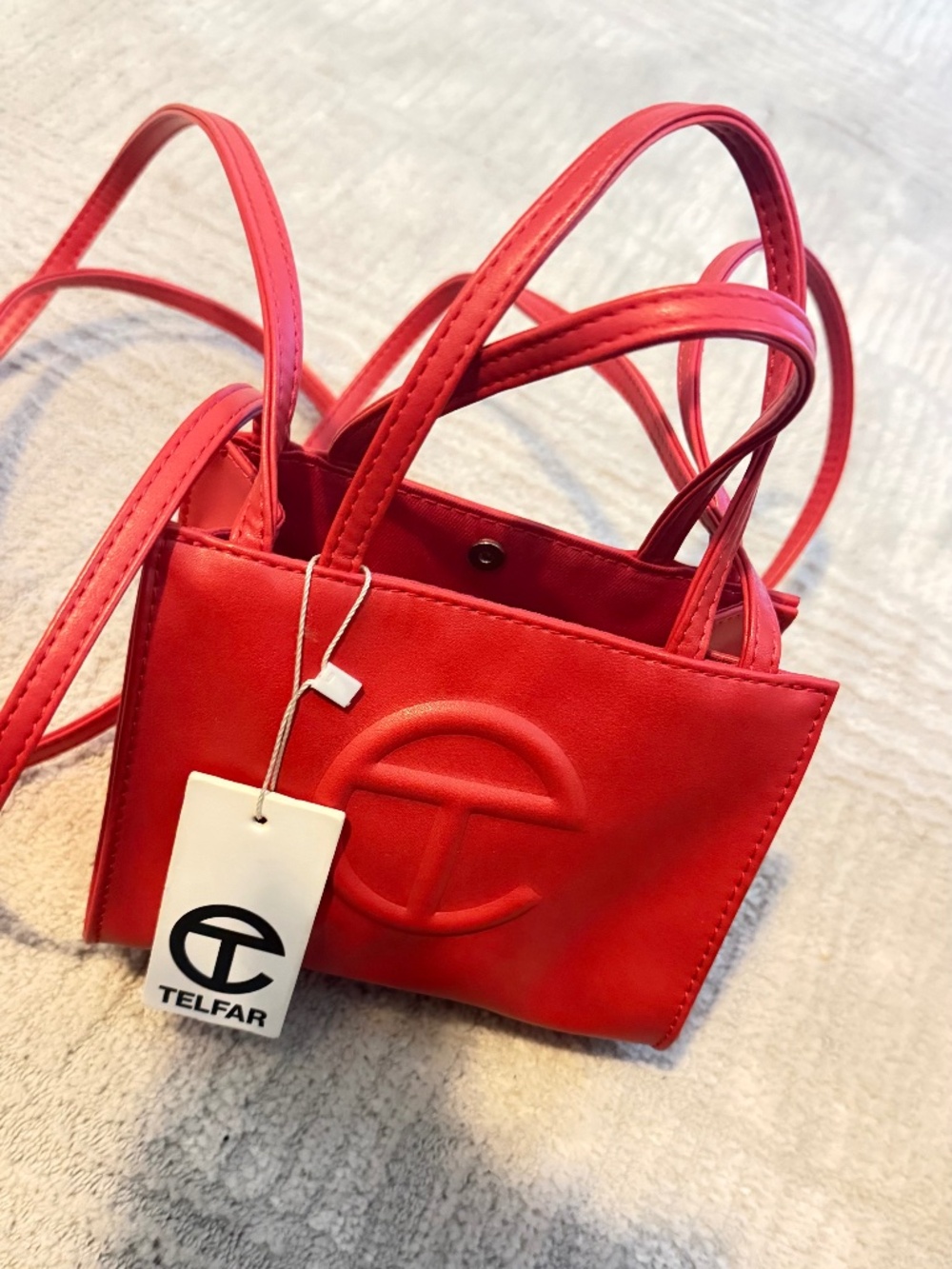 Red Telfar bag (small)